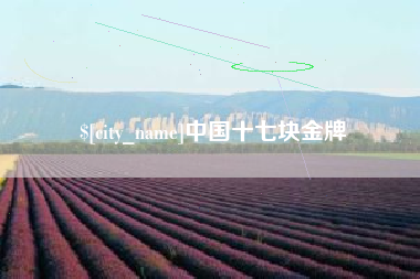 磁县中国十七块金牌