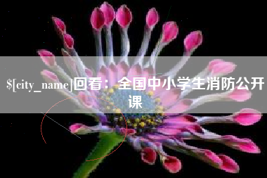 磁县回看：全国中小学生消防公开课