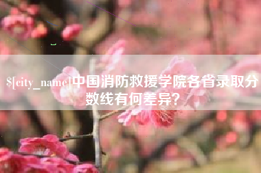 磁县中国消防救援学院各省录取分数线有何差异？