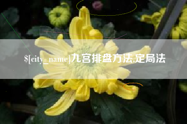 磁县九宫排盘方法,定局法