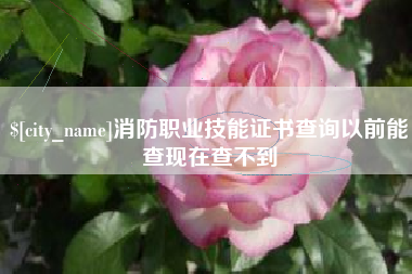 磁县消防职业技能证书查询以前能查现在查不到