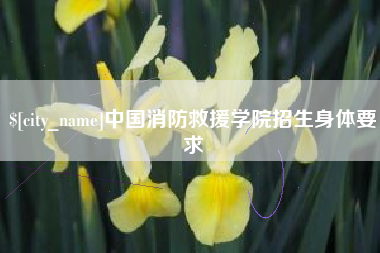 磁县中国消防救援学院招生身体要求