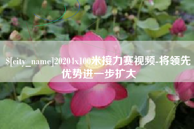 磁县20204x100米接力赛视频-将领先优势进一步扩大