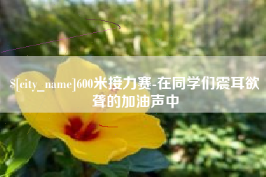 磁县600米接力赛-在同学们震耳欲聋的加油声中