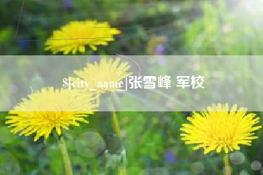 磁县张雪峰 军校