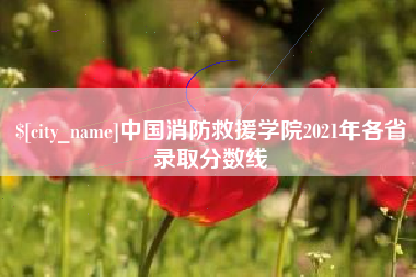 磁县中国消防救援学院2021年各省录取分数线