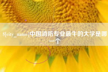 磁县中国消防专业最牛的大学是哪一个