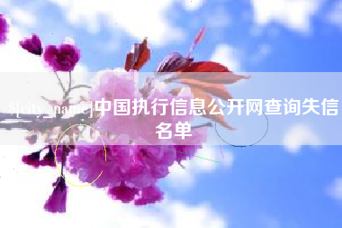 磁县中国执行信息公开网查询失信名单