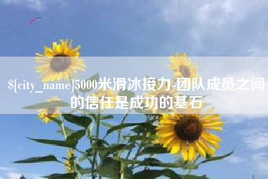 磁县5000米滑冰接力-团队成员之间的信任是成功的基石
