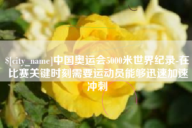 磁县中国奥运会5000米世界纪录-在比赛关键时刻需要运动员能够迅速加速冲刺