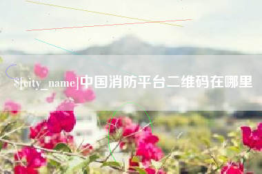 磁县中国消防平台二维码在哪里