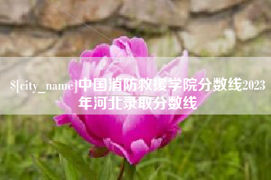 磁县中国消防救援学院分数线2023年河北录取分数线