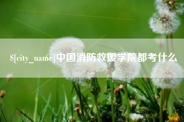 磁县中国消防救援学院都考什么