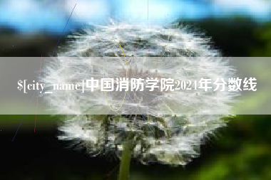 磁县中国消防学院2024年分数线