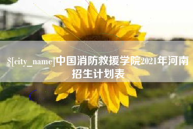 磁县中国消防救援学院2021年河南招生计划表