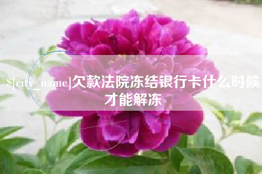 磁县欠款法院冻结银行卡什么时候才能解冻
