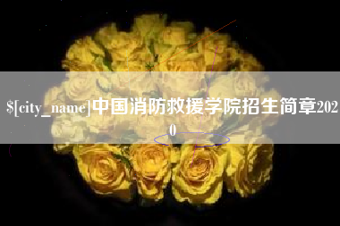 磁县中国消防救援学院招生简章2020