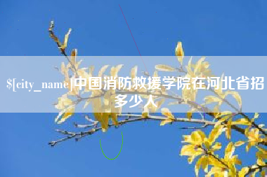 磁县中国消防救援学院在河北省招多少人