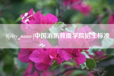磁县中国消防救援学院招生标准