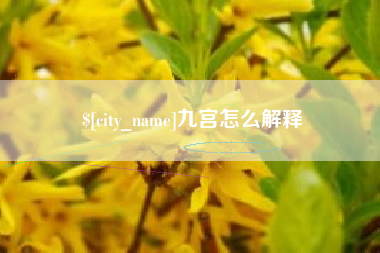 磁县九宫怎么解释